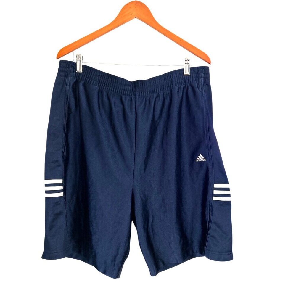 Adidas Mens Navy Blue Athletic Shorts Size L